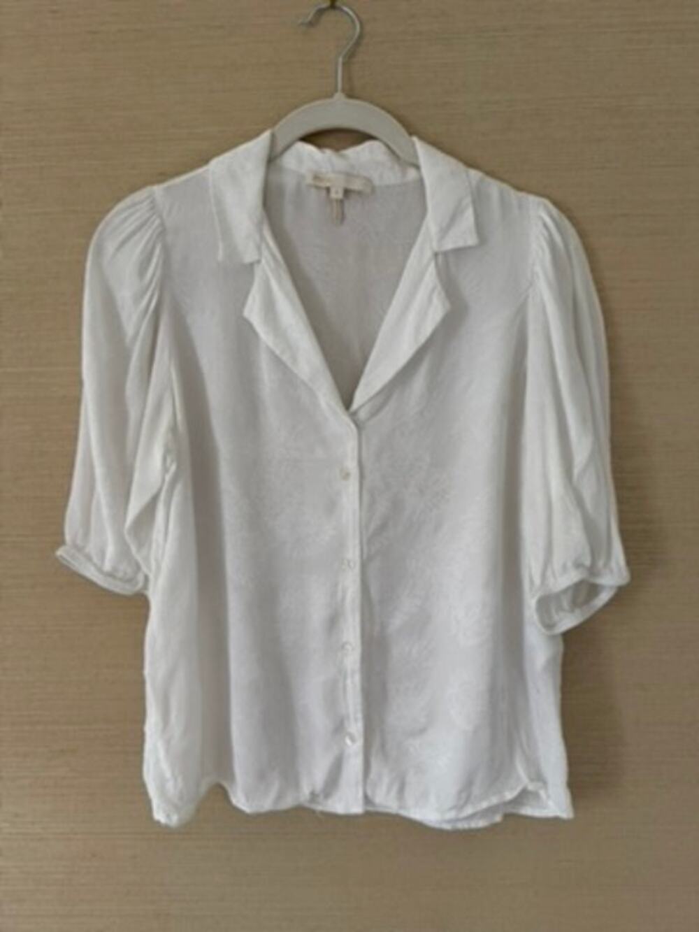 Maje Paris Jacquard Viscose Button-Down Blouse – Size 1 (US S)